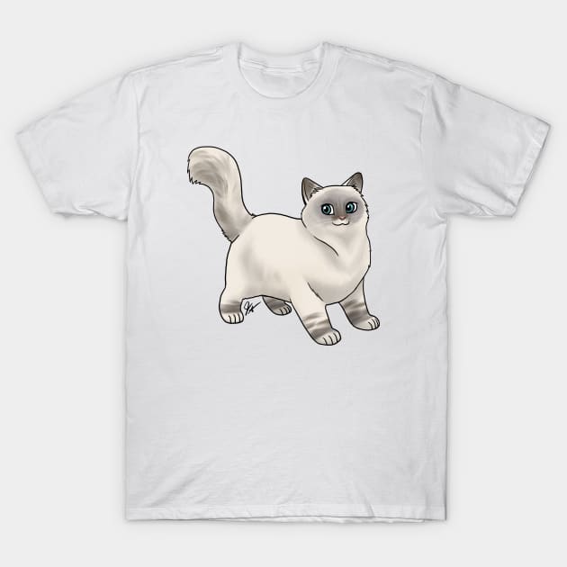 Cat - Birman - Lilac Point T-Shirt by Jen's Dogs Custom Gifts and Designs